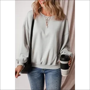 Chic Round Neck Long Sleeve Sweatshirt