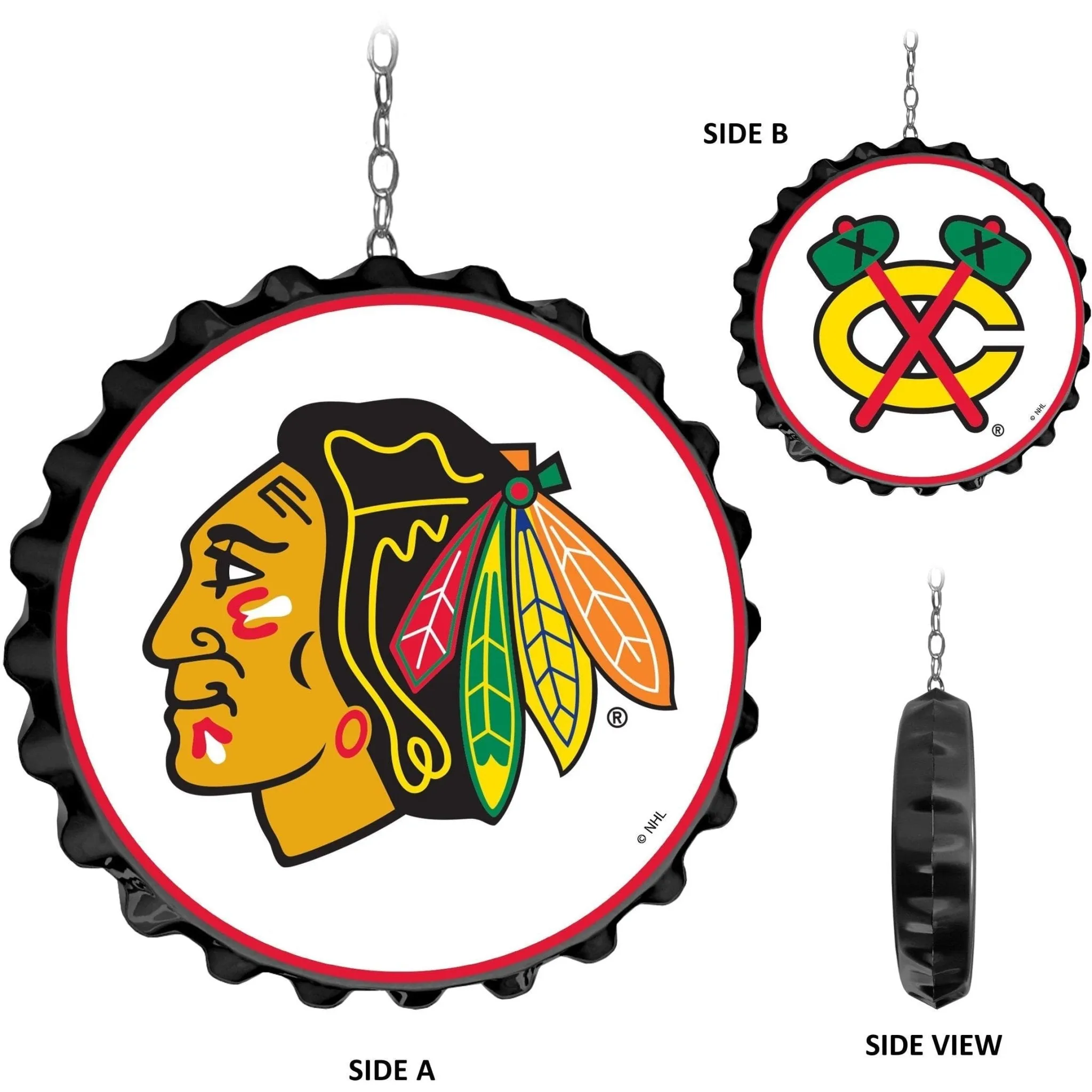 Chicago Blackhawks: Bottle Cap Dangler