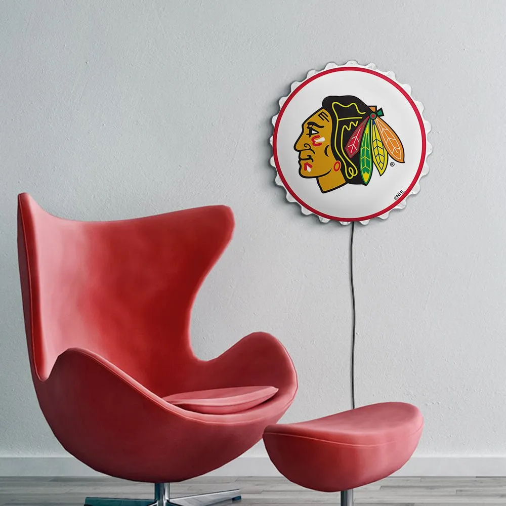 Chicago Blackhawks: Bottle Cap Wall Light