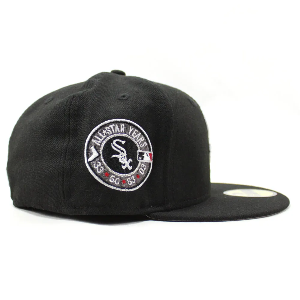 Chicago White Sox 33 50 83 03 All Star Years New Era Fitted 59Fifty Hat (Black Gray Under Brim)