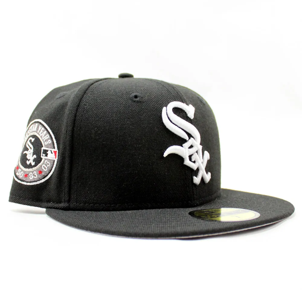 Chicago White Sox 33 50 83 03 All Star Years New Era Fitted 59Fifty Hat (Black Gray Under Brim)