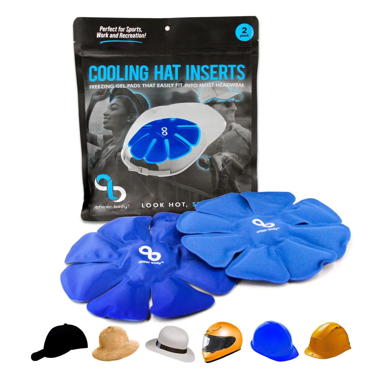 Chiller Body Cooling Hat Inserts