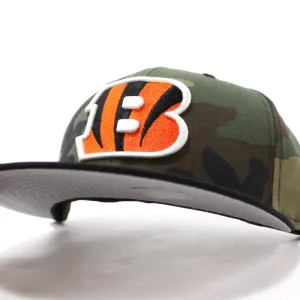 Cincinnati Bengals New Era 59Fifty Fitted Hat (Camo Orange Black Gray Under Brim)