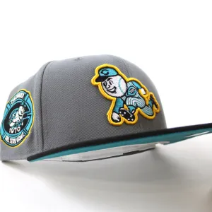 Cincinnati Reds 1970 All Star Game Retro New Era 59Fifty Fitted Hat (Storm Gray Black Teal Under Brim)