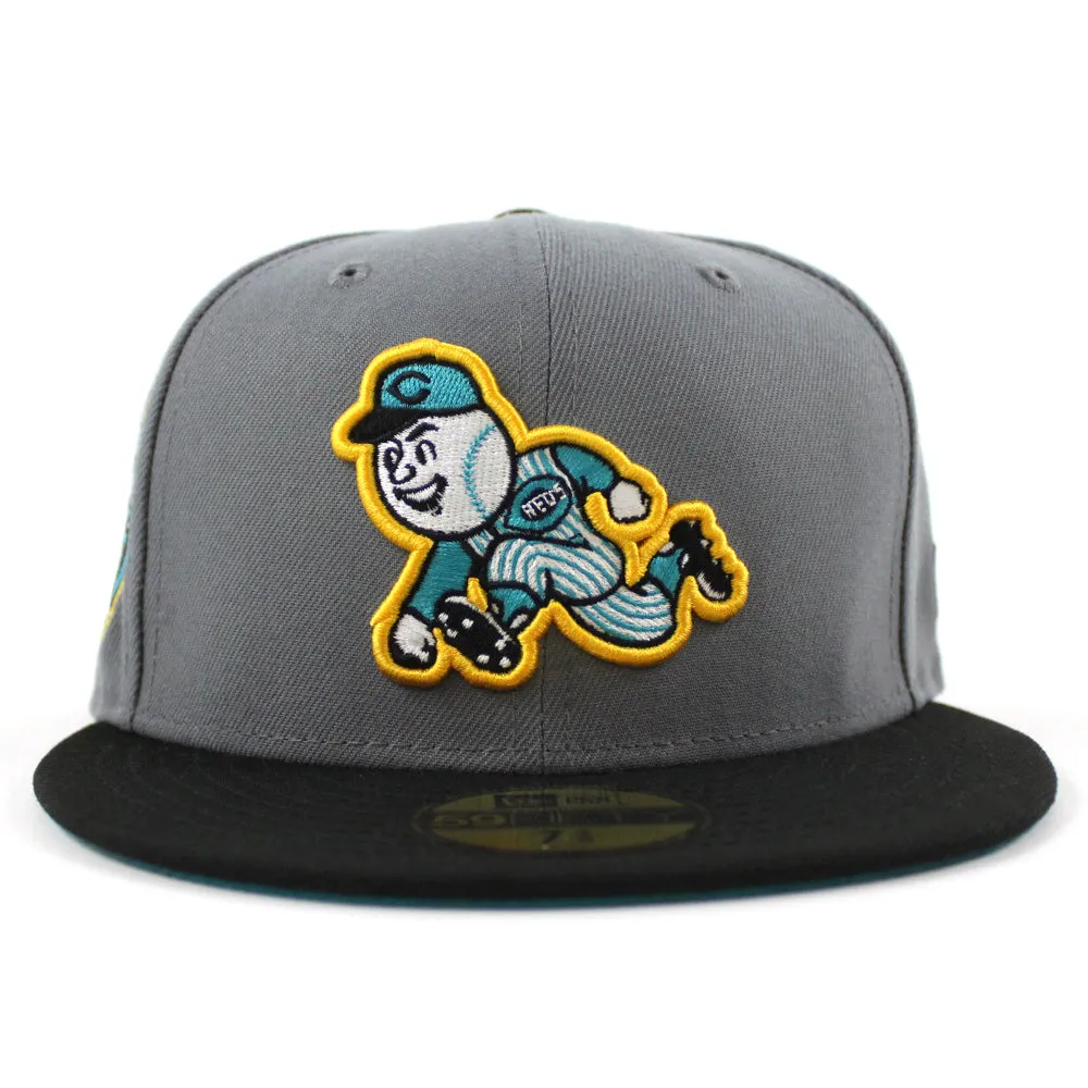 Cincinnati Reds 1970 All Star Game Retro New Era 59Fifty Fitted Hat (Storm Gray Black Teal Under Brim)