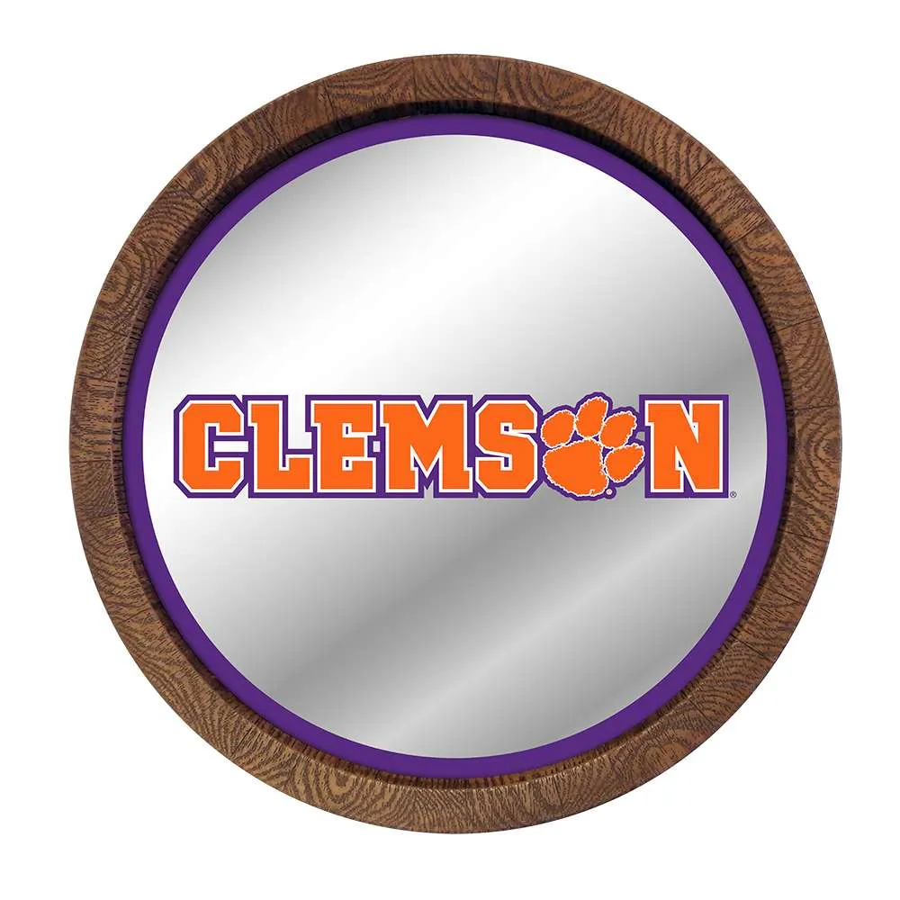 Clemson Tigers: Barrel Top Mirrored Wall Sign