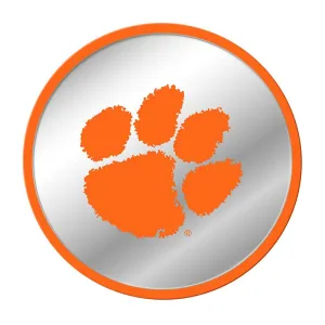 Clemson Tigers: Paw Print - Modern Disc Mirrored Wall Sign