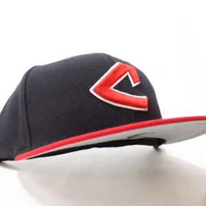 Cleveland Indians 1973 New Era 59Fifty Fitted Hat (Navy Red Gray Under Brim)