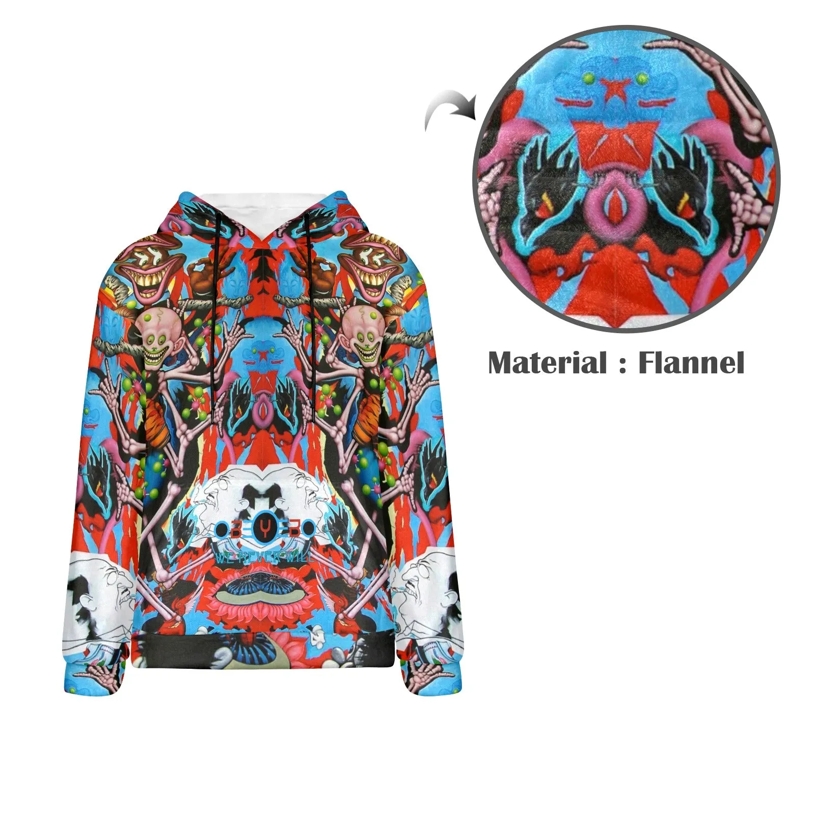 Clownin Men's Flannel Hoodie