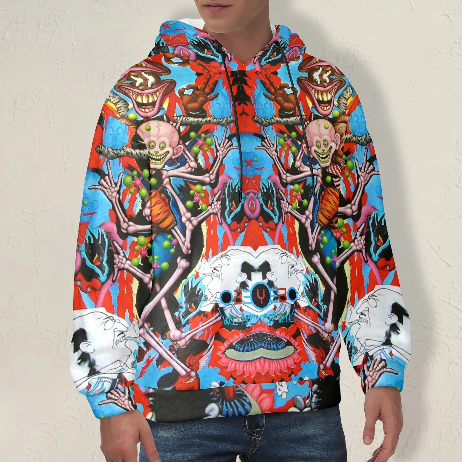 Clownin Men's Flannel Hoodie