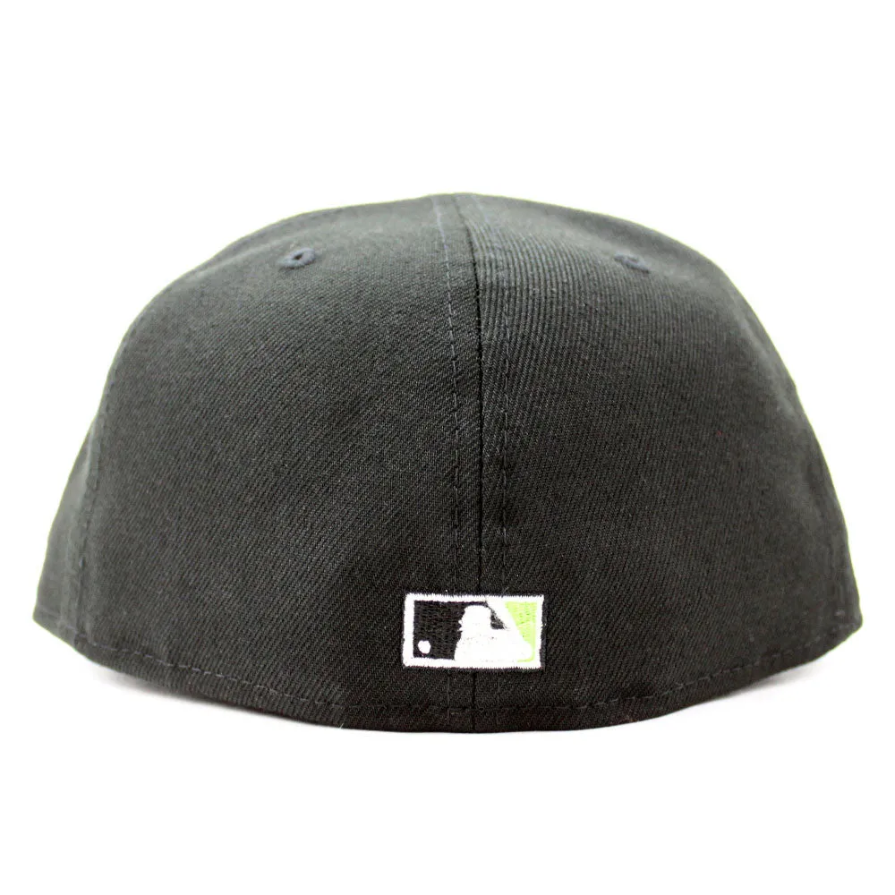Colorado Rockies 25th Anniversary New Era 59Fifty Fitted Hat (Glow in the Dark Black Lime Grey Under Brim)