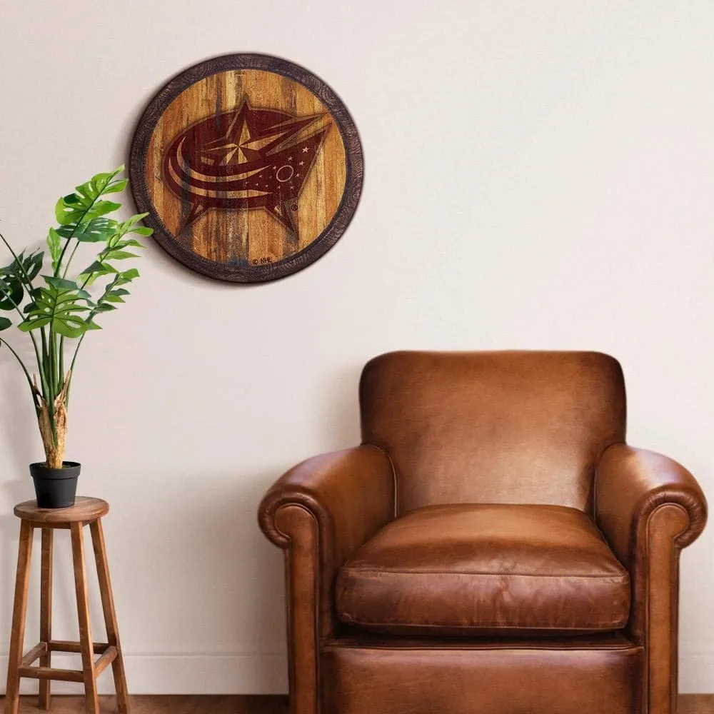 Columbus Blue Jackets: Branded "Faux" Barrel Top Sign