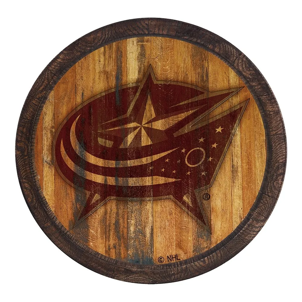 Columbus Blue Jackets: Branded "Faux" Barrel Top Sign