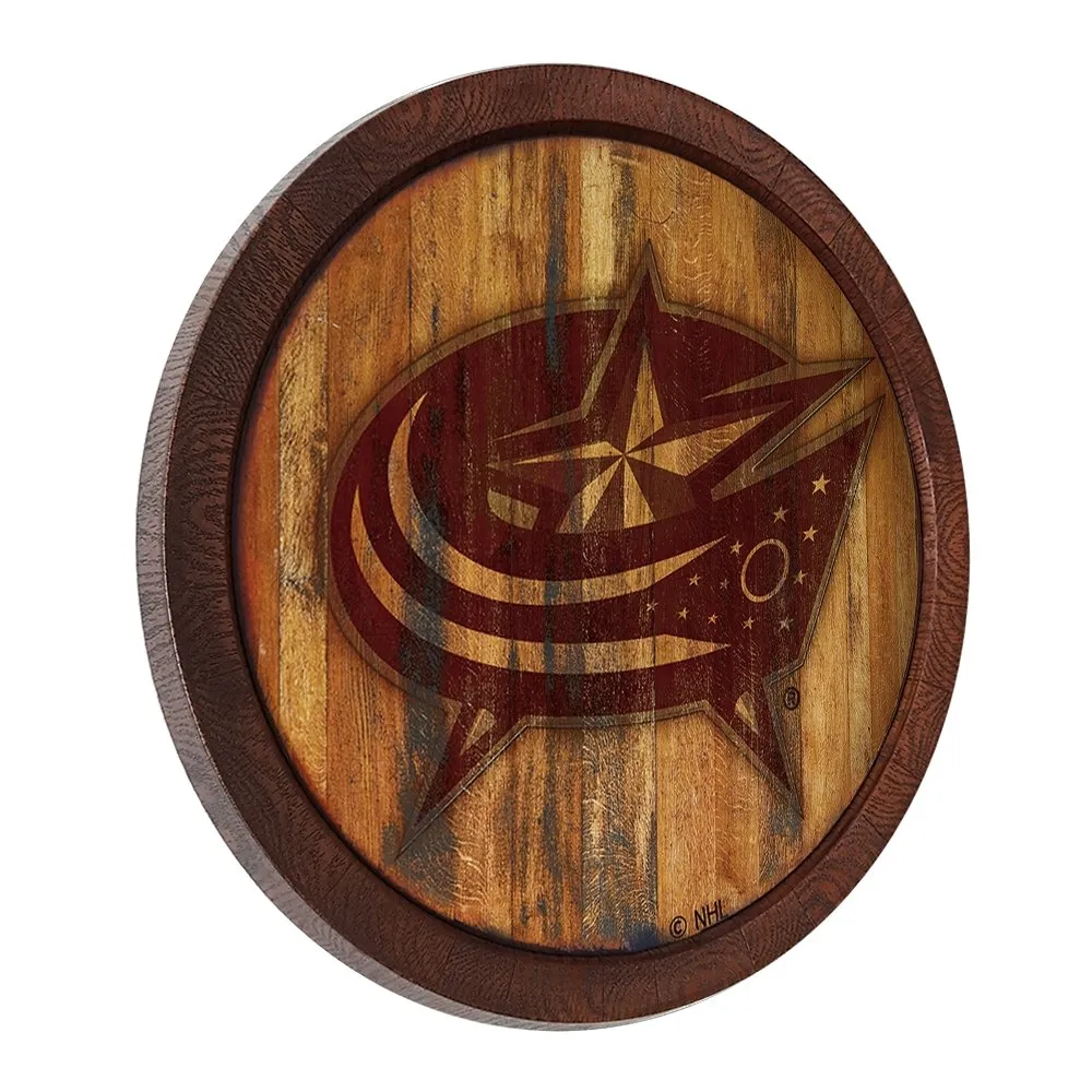 Columbus Blue Jackets: Branded "Faux" Barrel Top Sign