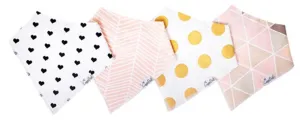 Copper Pearl Blush Bandana Bib Set
