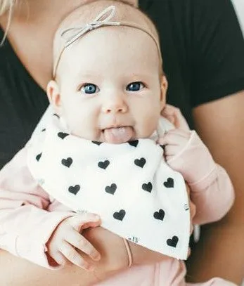 Copper Pearl Blush Bandana Bib Set