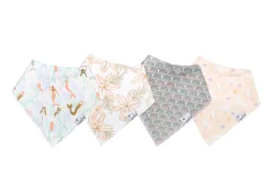 Copper Pearl Coral Bandana Bib Set