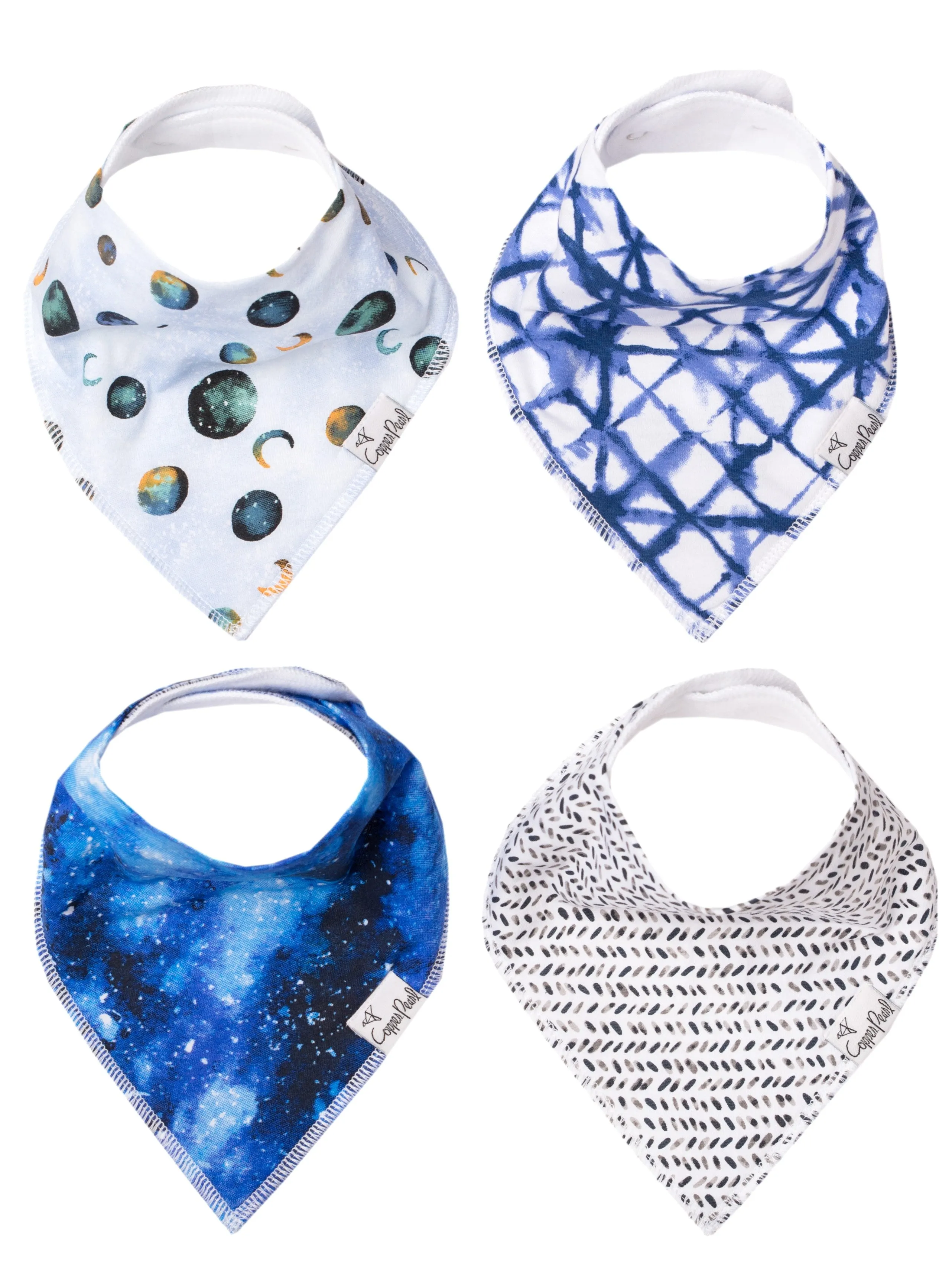 Copper Pearl Galaxy Bandana Bib Set