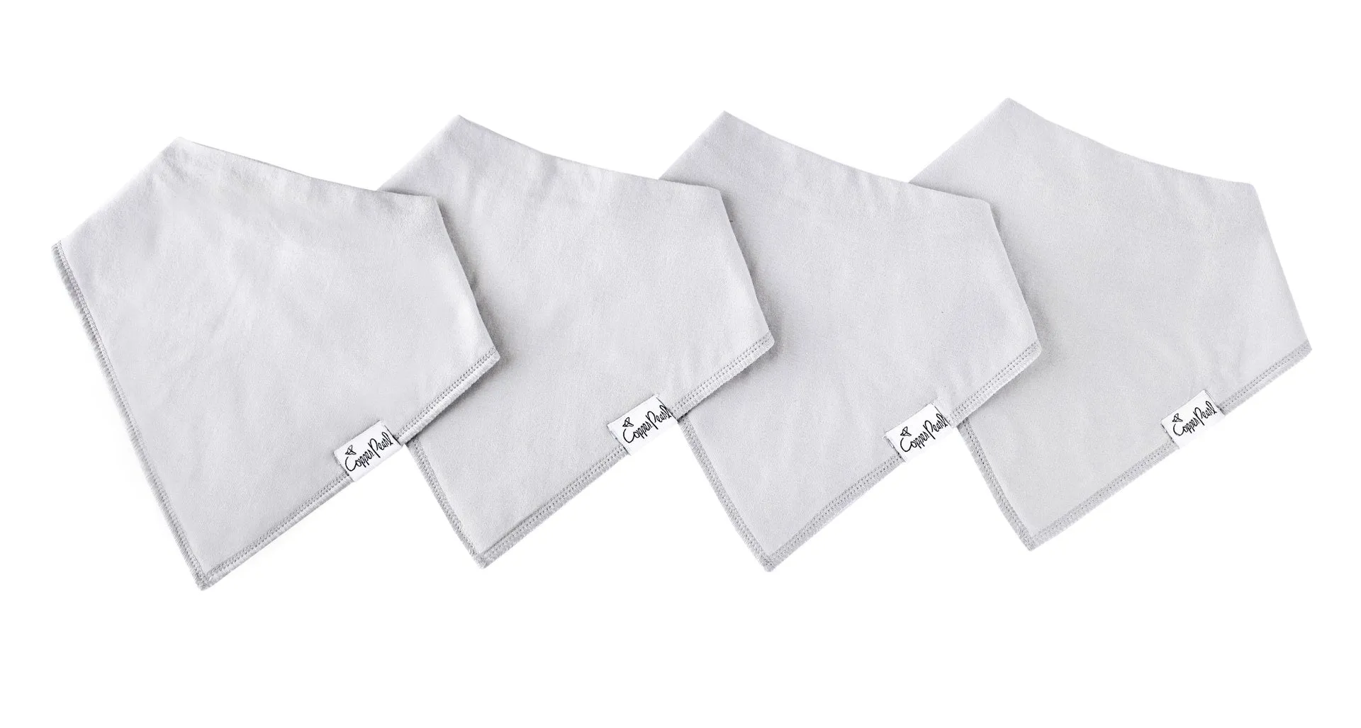 Copper Pearl Gray Basics Bandana Bib Set