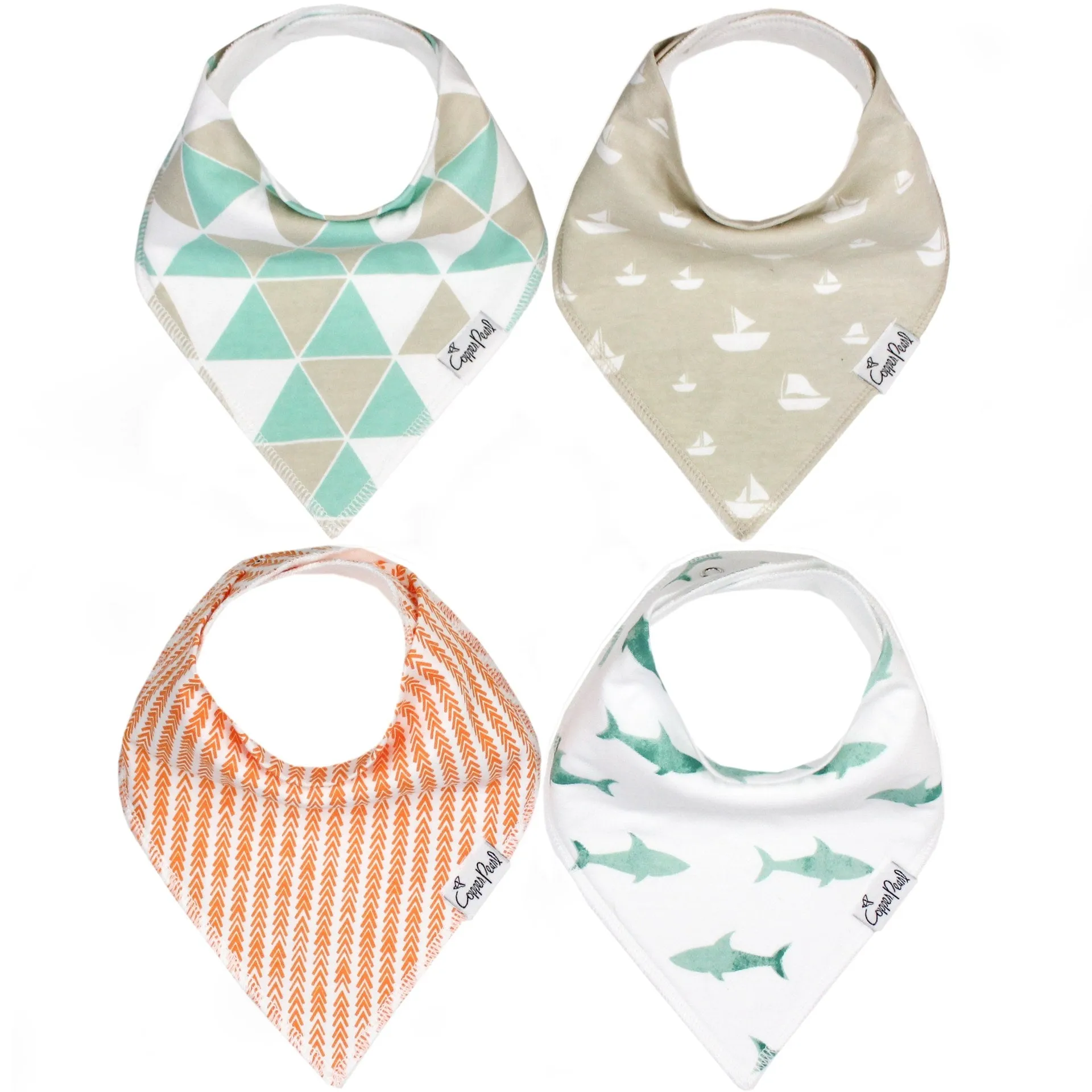 Copper Pearl Pacific Bandana Bib Set