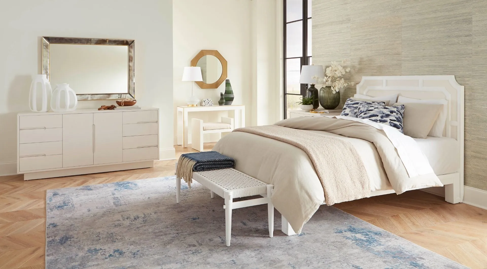 Cora 8-Drawer & 2-Door Cabinet / Soft White