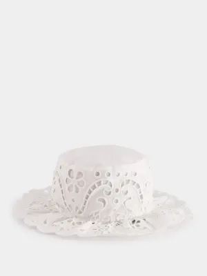 Cotton Broderie Anglaise Hat