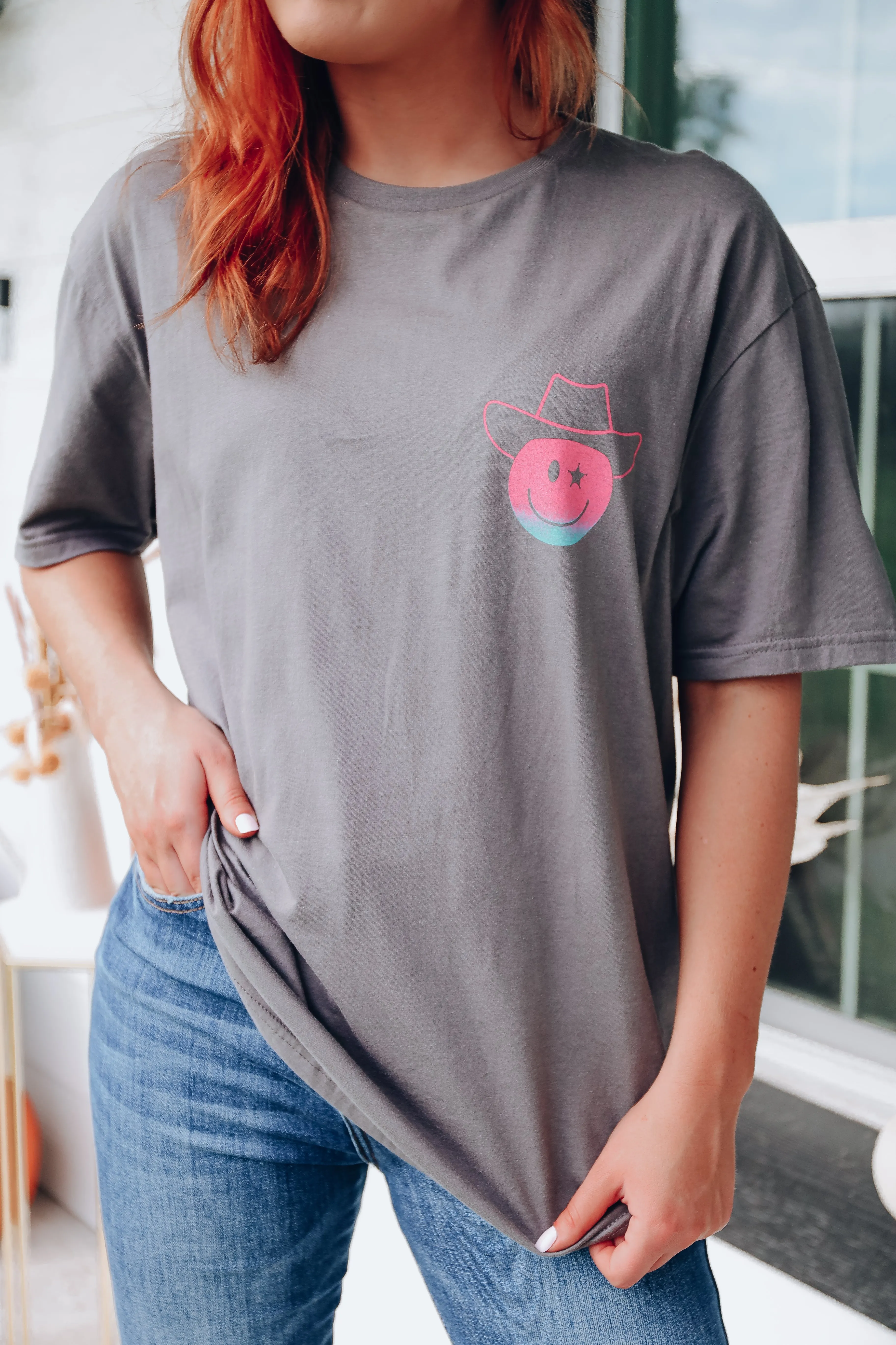 Country People Are My People Graphic Tee - Charcoal