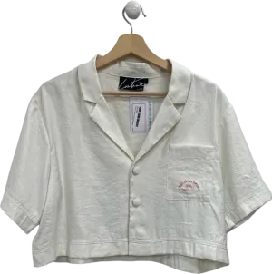 Couture Club White Club de Couture Members Club Cropped Shirt UK 10