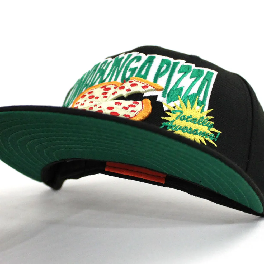 Cowabungapizza The Teenage Mutant Ninja Turtles New Era 59Fifty Fitted Hat (Black Green Under Brim)