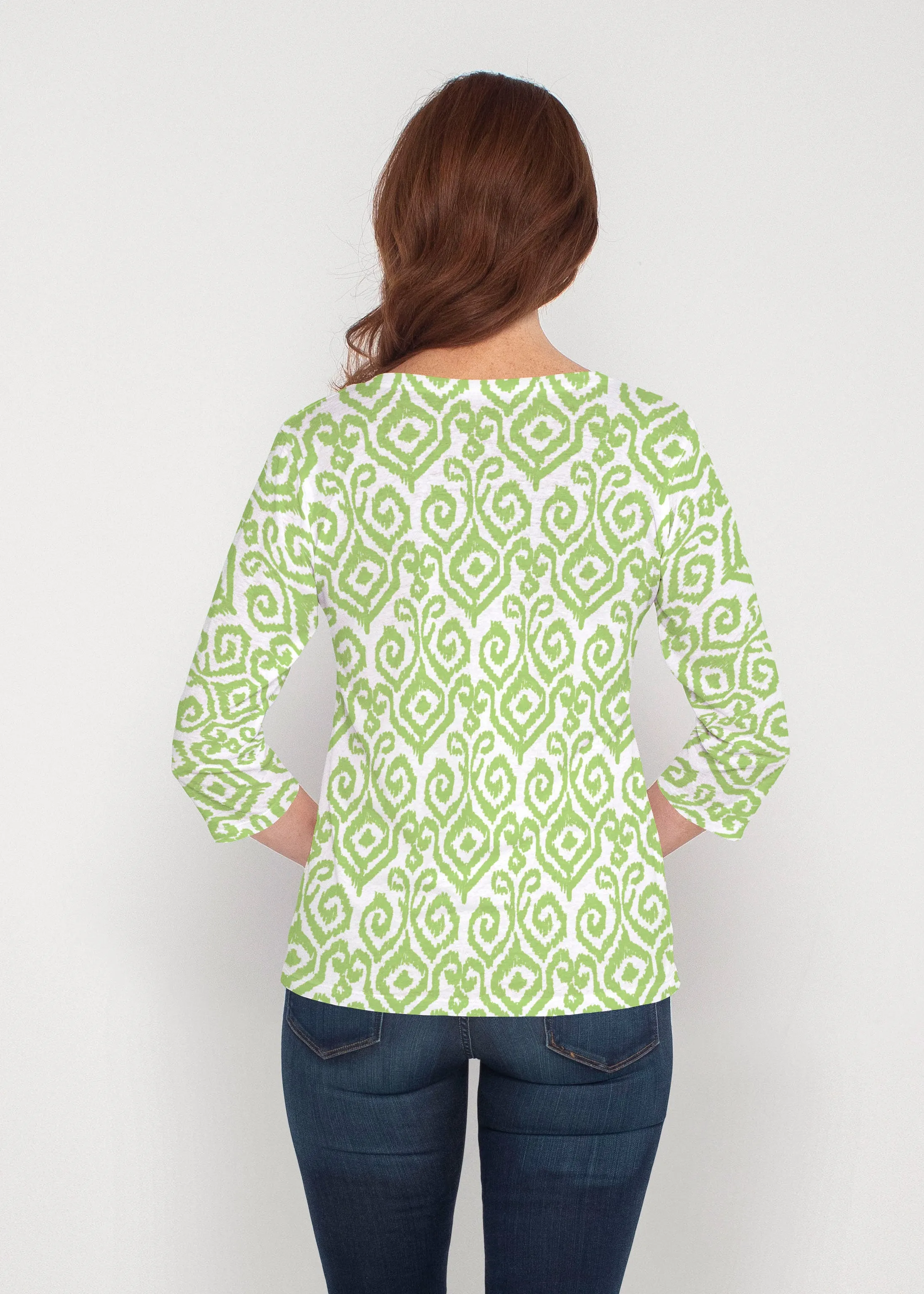 Crayola Aqua- Lime (8029) ~ Signature 3/4 Sleeve V-Neck Top