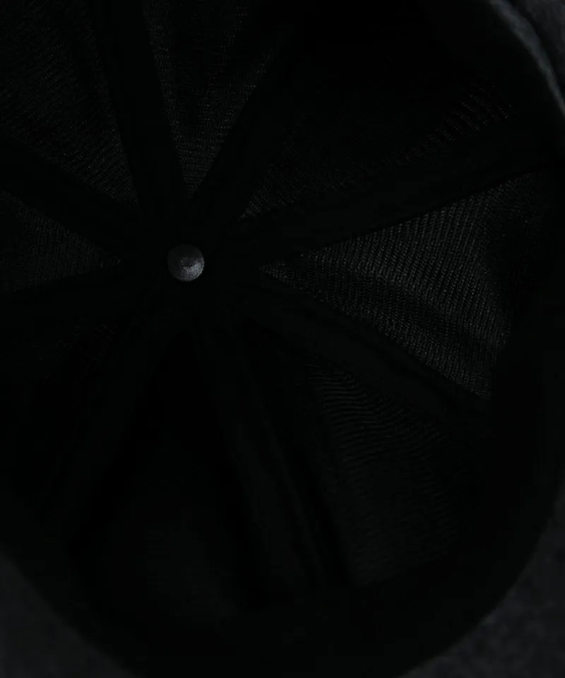CREVE NINE: Leather Rope Marine Cap - Charcoal