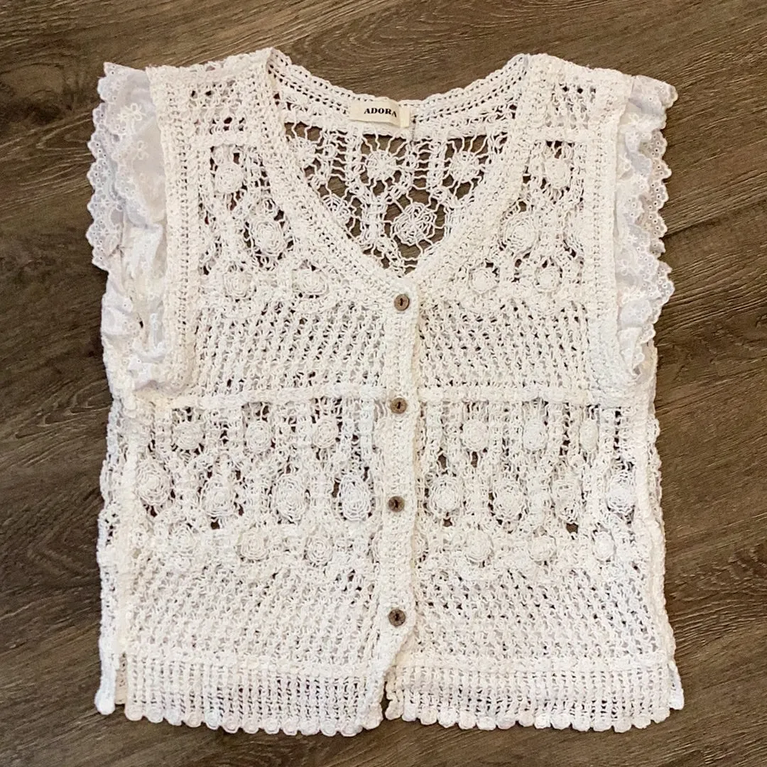 Crocheted Lace Vest