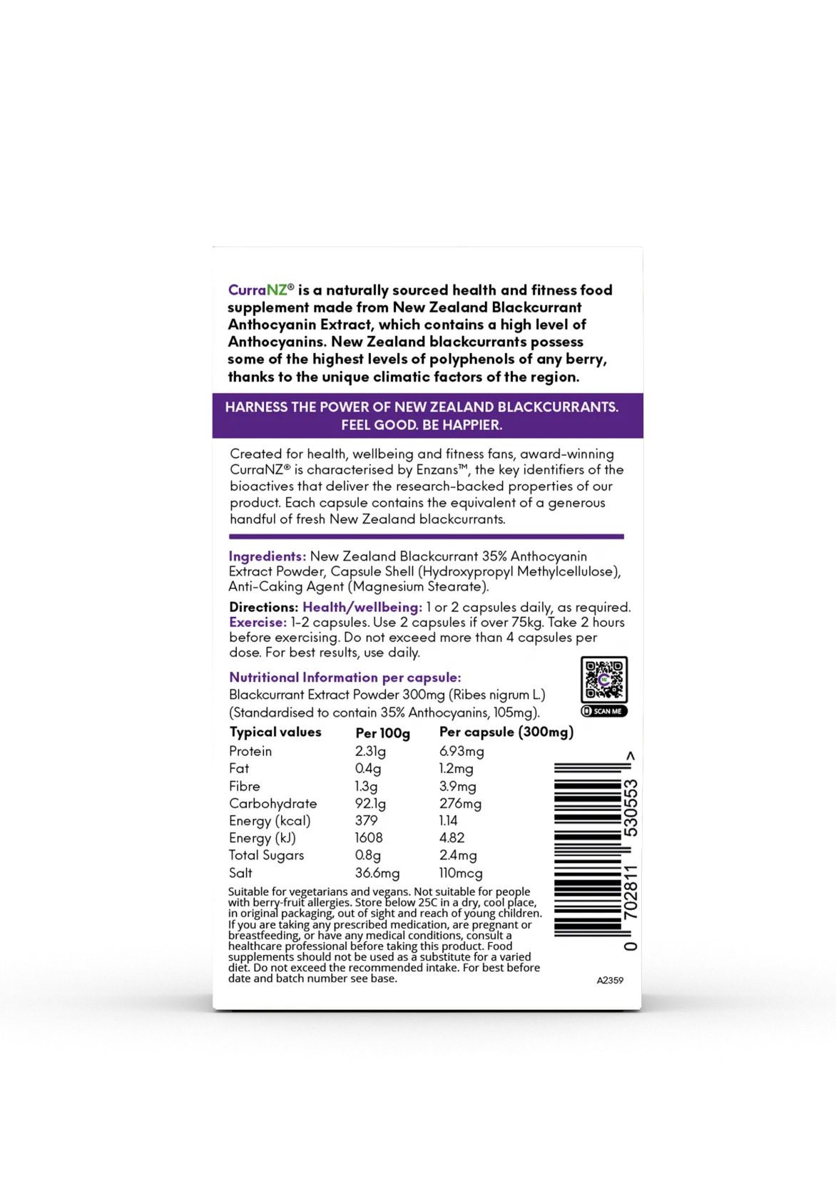 CurraNZ Original New Zealand Blackcurrant 30's