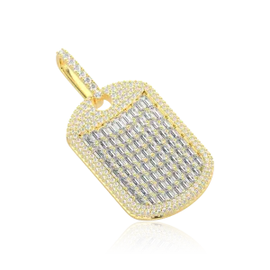 Custom Iced Out Dog Tag Pendant