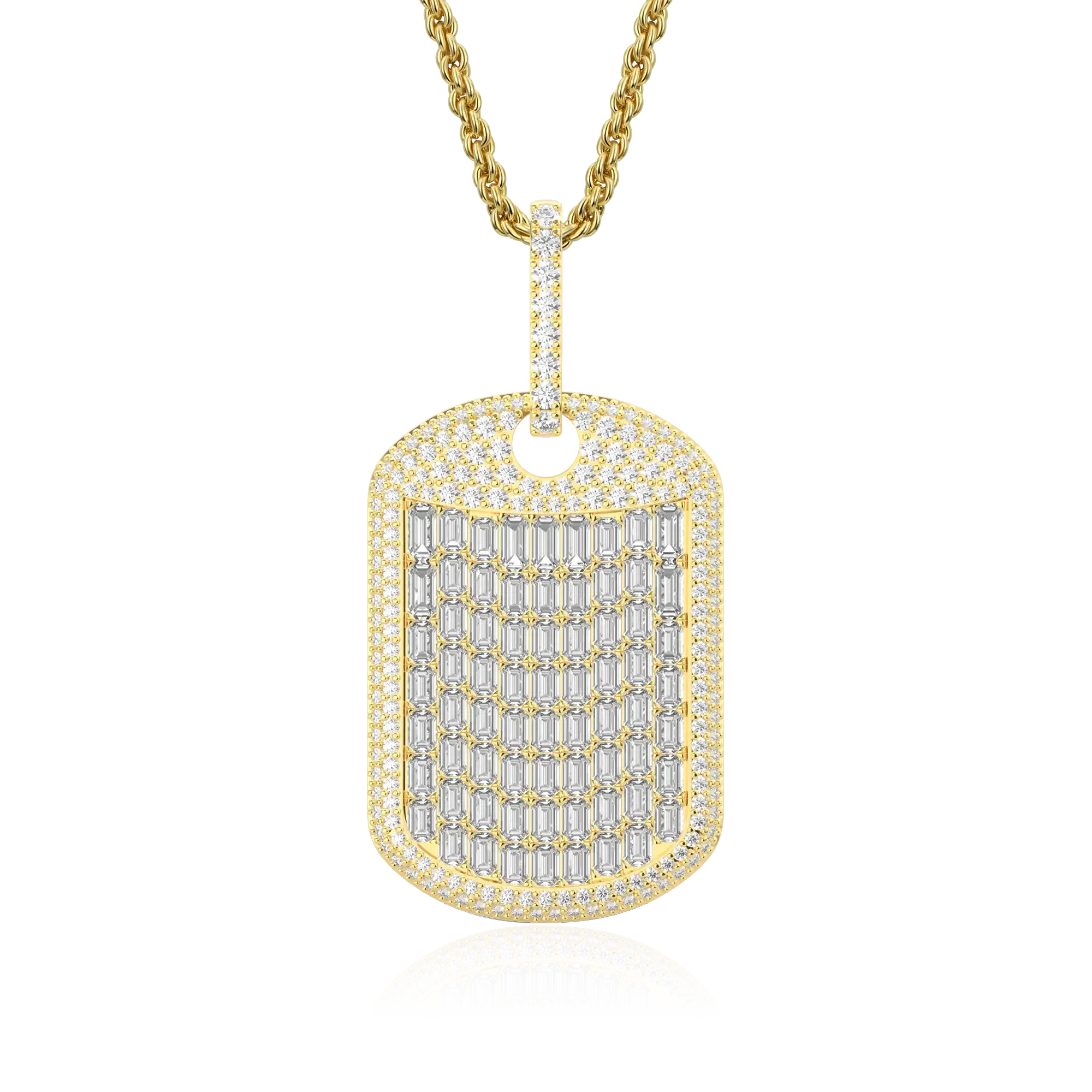 Custom Iced Out Dog Tag Pendant