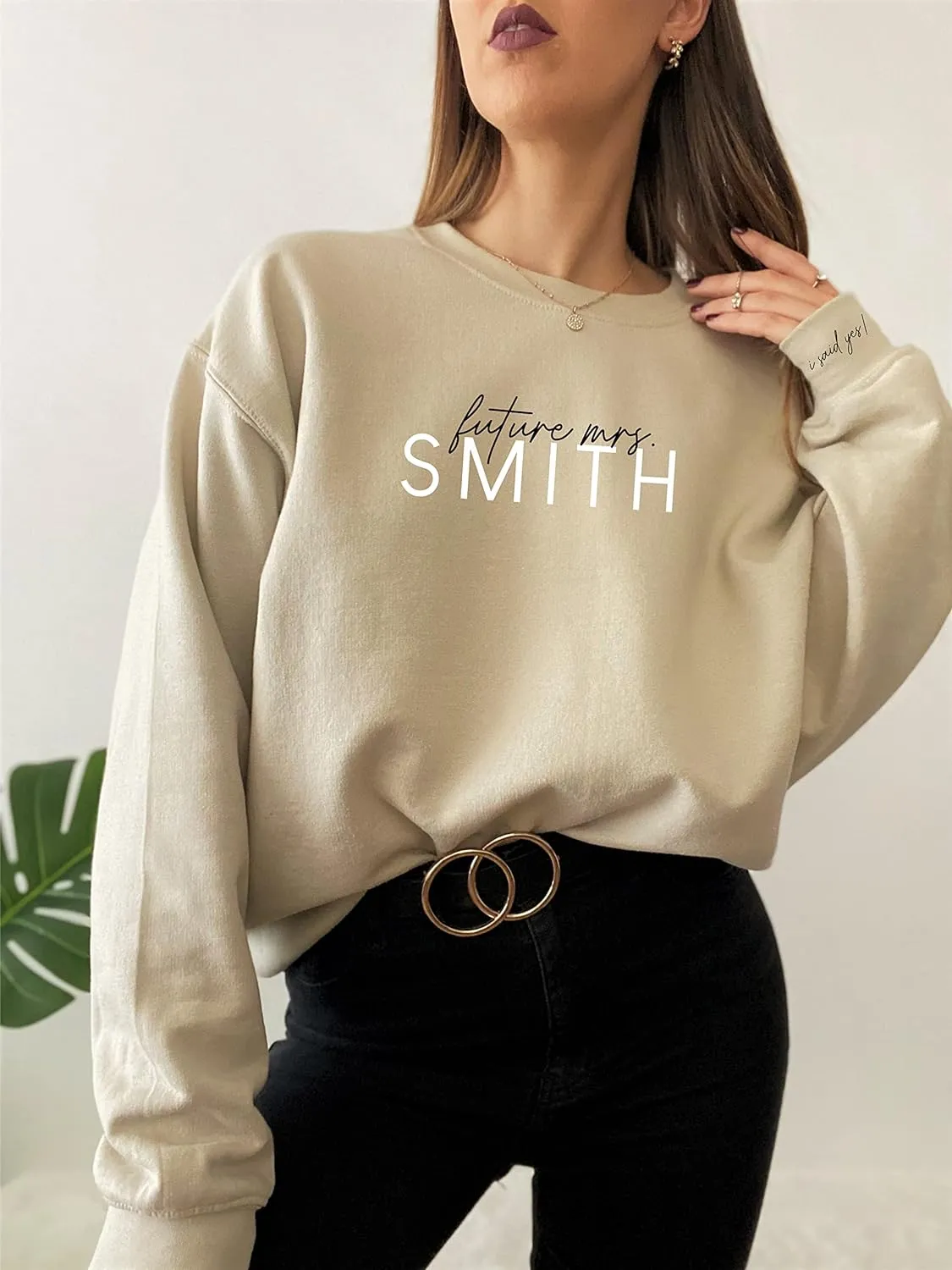 Customized "I Said Yes!" Sweatshirt