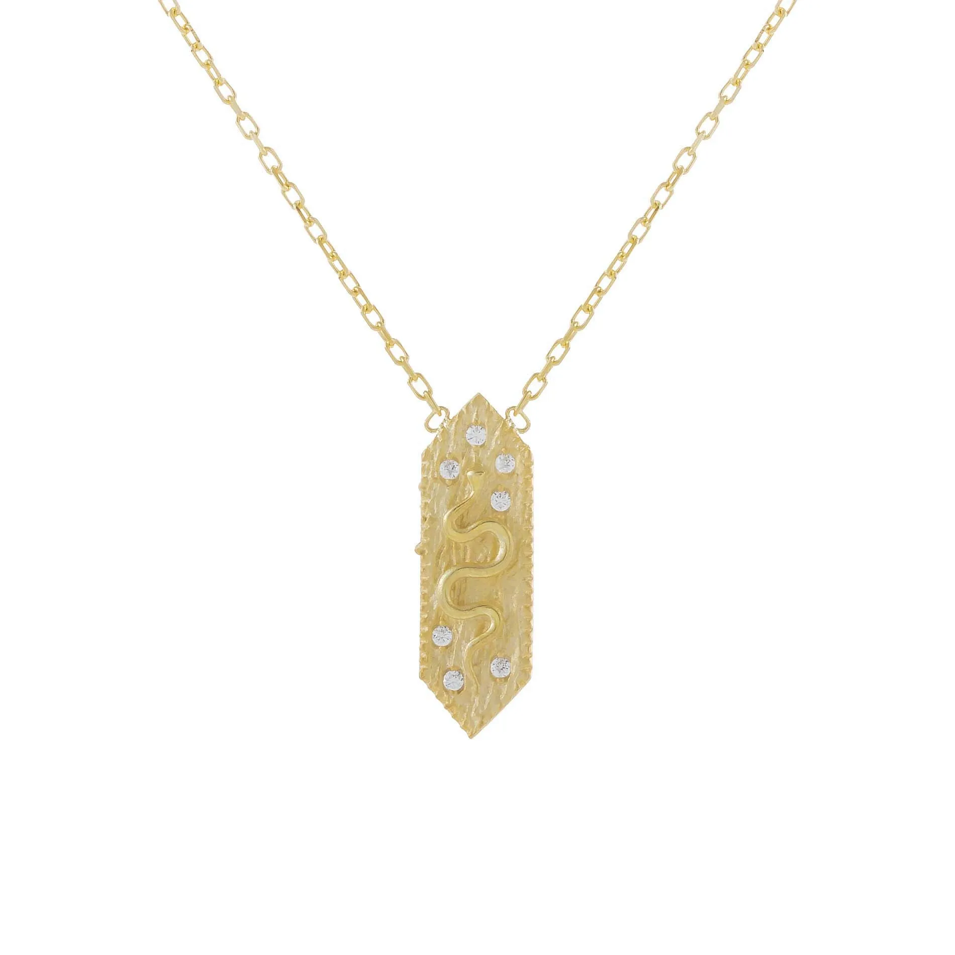 CZ Snake Pendant Necklace