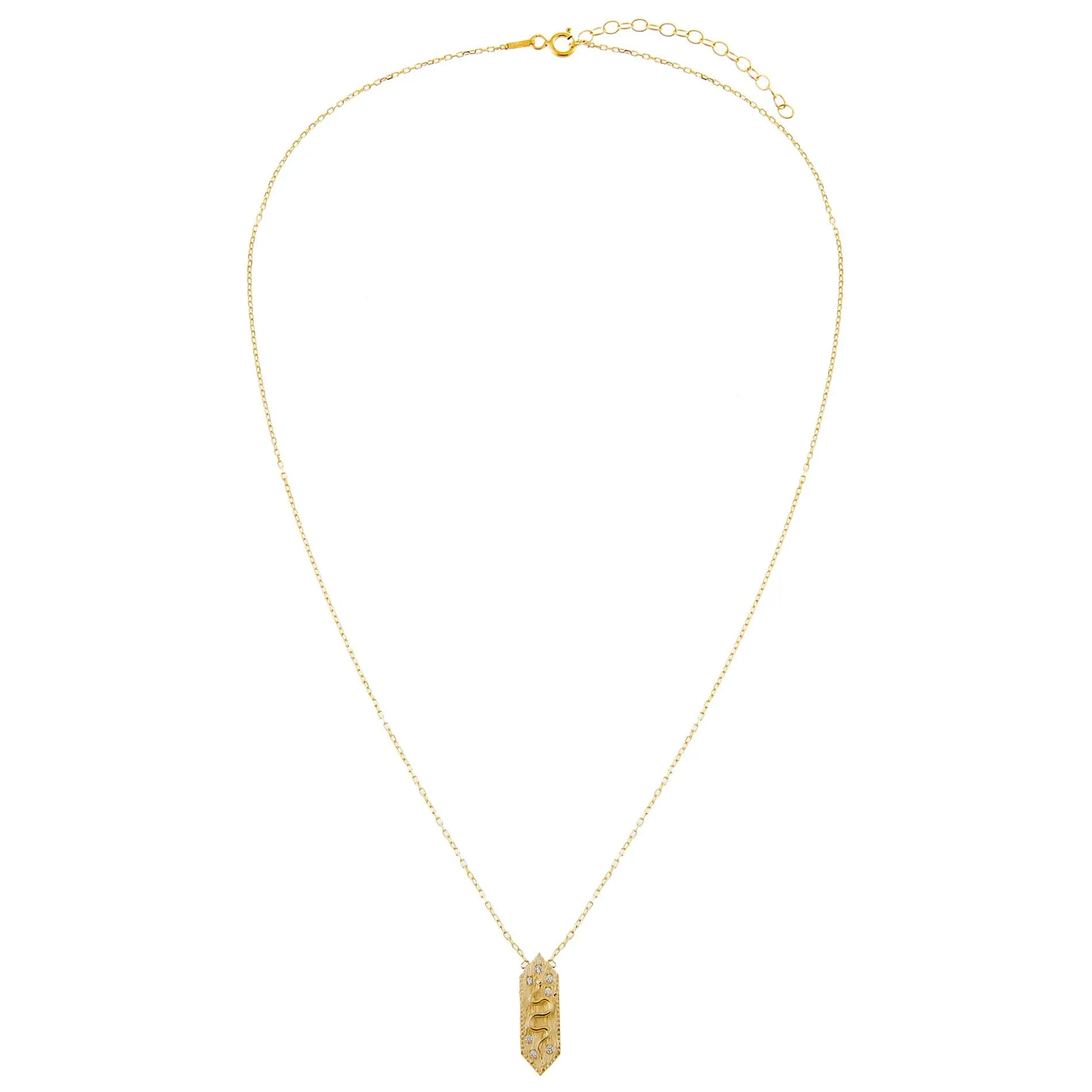 CZ Snake Pendant Necklace
