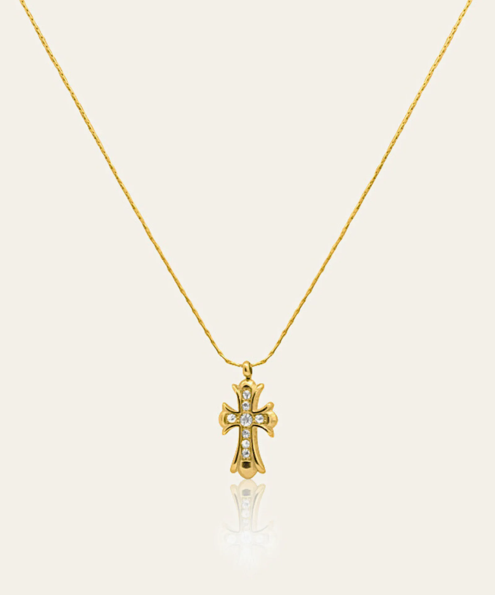 Daria Vintage Cross Pendant Necklace