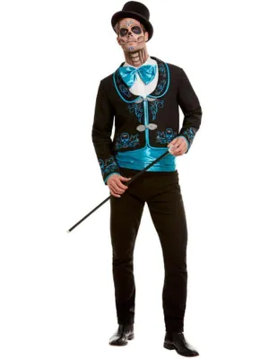 Day Of The Dead Costume, Black And Blue