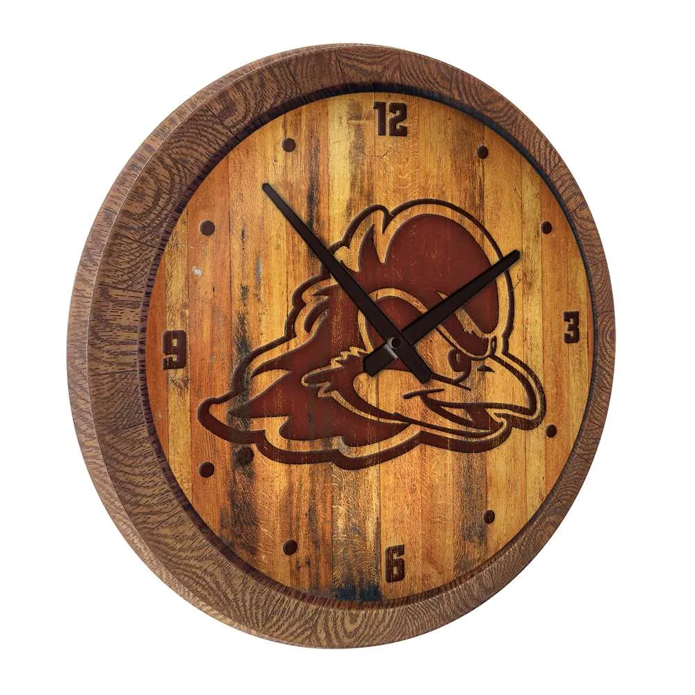 Delaware Blue Hens: Branded "Faux" Barrel Top Wall Clock