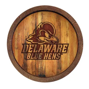Delaware Blue Hens: Logo - Branded "Faux" Barrel Top Sign