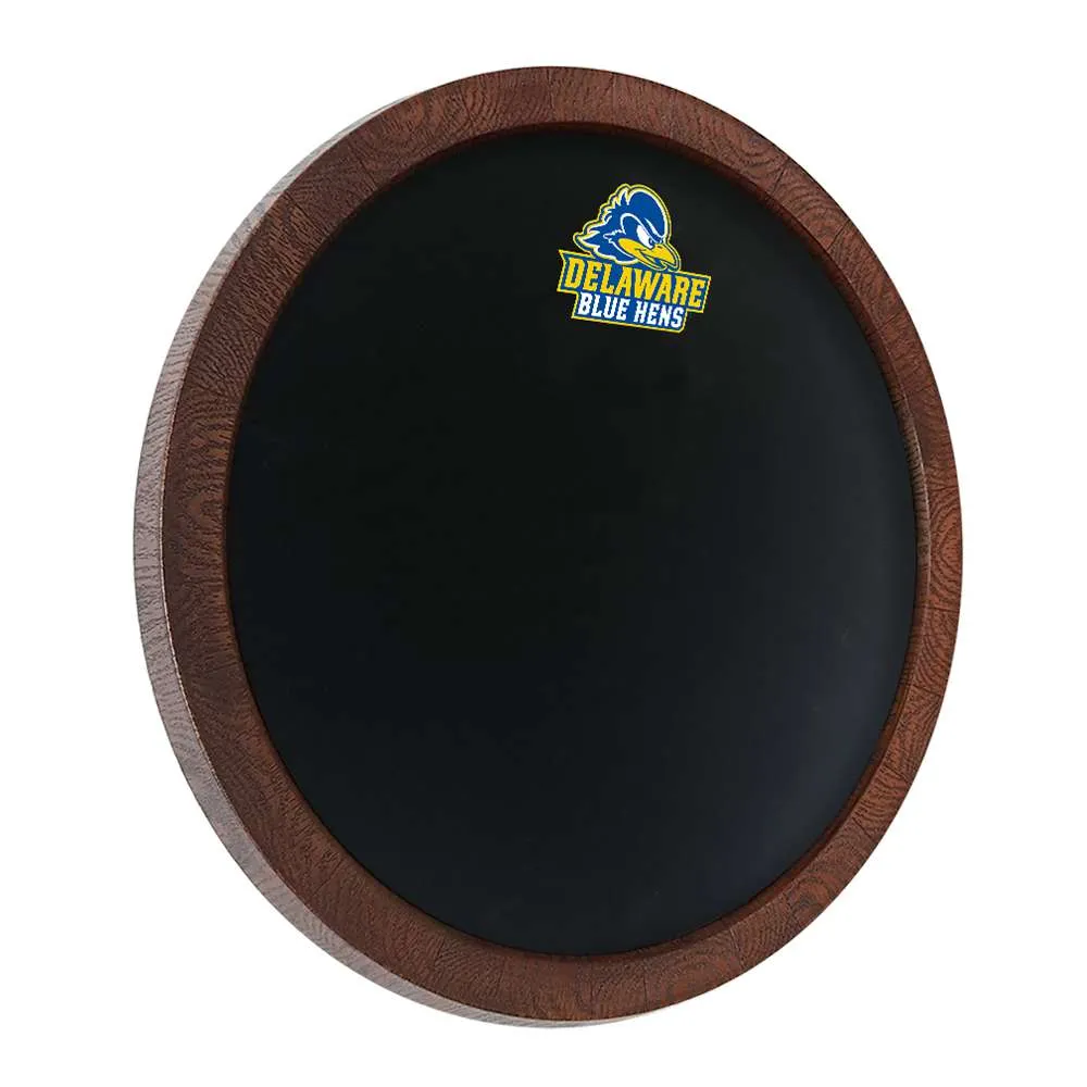 Delaware Blue Hens: Logo - Chalk "Faux" Barrel Top Sign