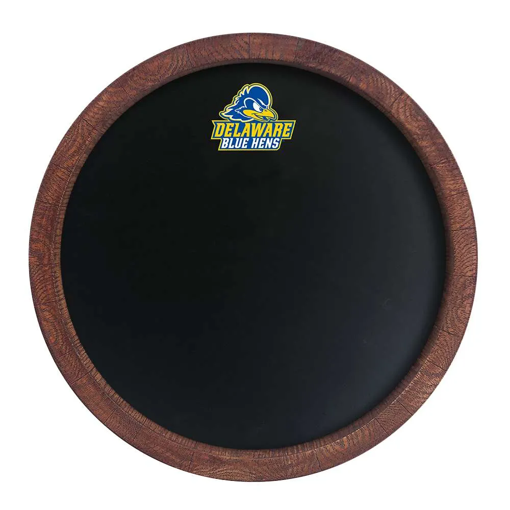 Delaware Blue Hens: Logo - Chalk "Faux" Barrel Top Sign