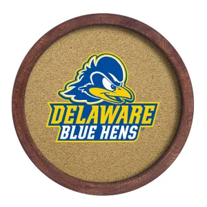 Delaware Blue Hens: Logo - "Faux" Barrel Top Cork Note Board