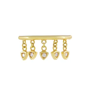 Diamond Dangling Charms Ring 10K