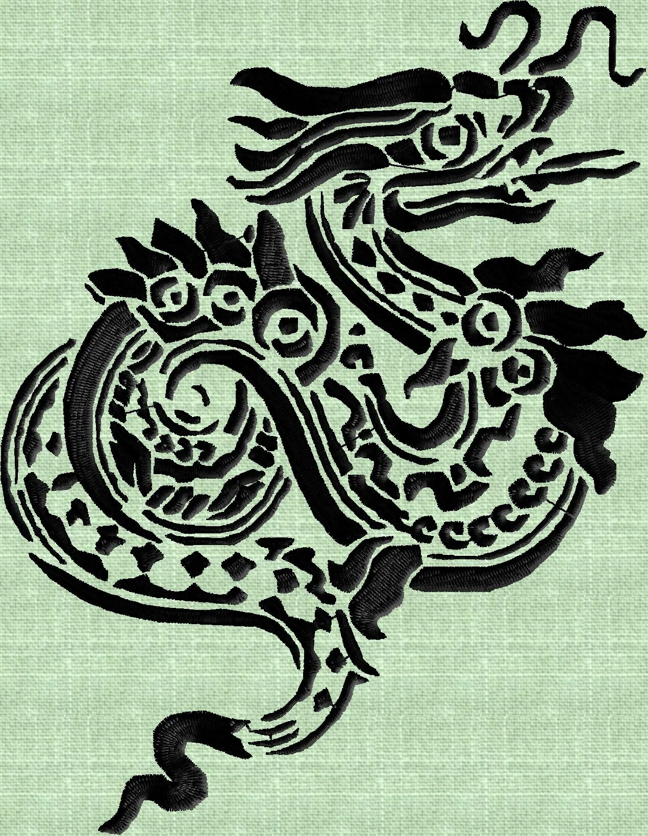 Dragon - Chinese - Embroidery DESIGN - Instant download  animals
