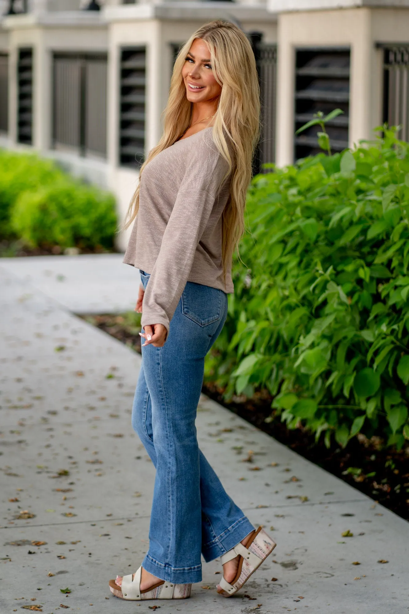 Dropped Shoulder Long Sleeve T-Shirt