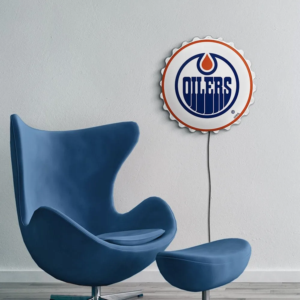 Edmonton Oilers: Bottle Cap Wall Light
