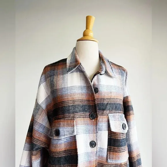 ELAN | Riley Plaid Shacket | M